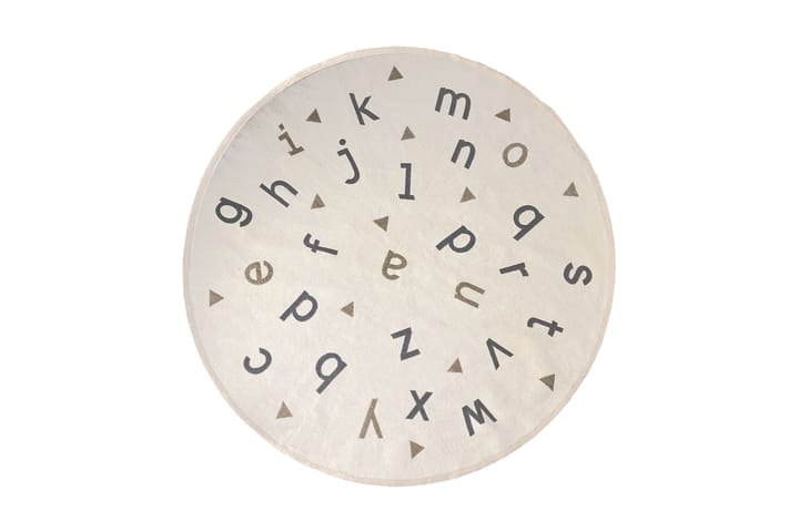 KID'S Matta Alphabet 135 cm Beige - Textilier & mattor - Mattor - Modern matta - Bomullsmattor