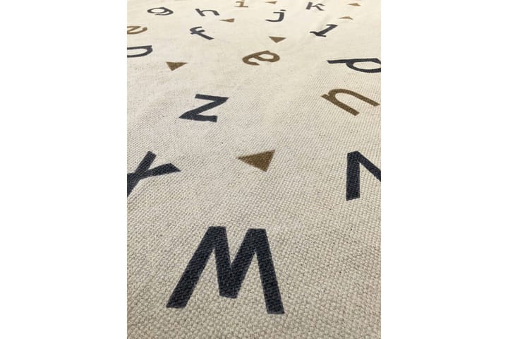 KID'S Matta Alphabet Beige - Textilier & mattor - Mattor - Modern matta - Bomullsmattor