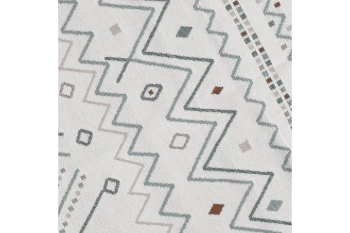 Matta beige och blå 80x150 cm bomull - Beige - Textilier & mattor - Mattor - Modern matta - Bomullsmattor