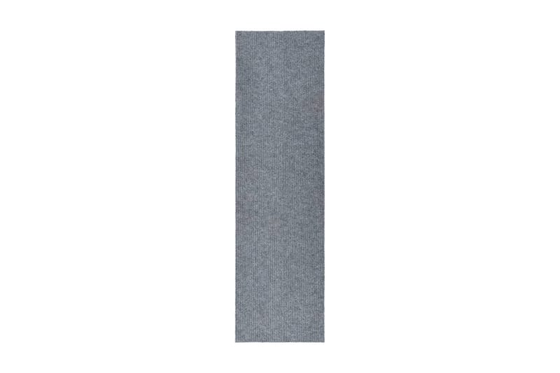 Gångmatta 100x400 cm blå och grå - Grå - Textilier & mattor - Mattor - Modern matta - Gångmattor