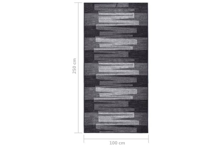 Gångmatta antracit 100x250 cm halkfri - Grå - Textilier & mattor - Mattor - Modern matta - Gångmattor