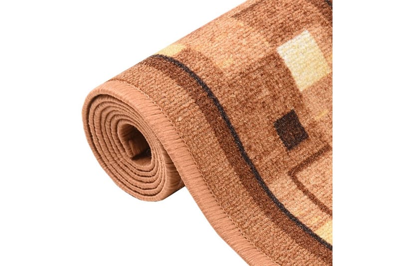 Gångmatta brun 100x500 cm halkfri - Brun - Textilier & mattor - Mattor - Modern matta - Gångmattor