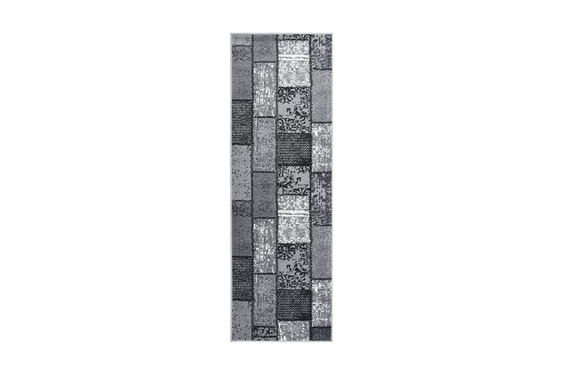 Gångmatta grå BCF med rutmönster 100x350 cm