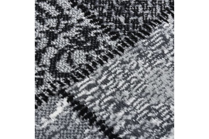 Gångmatta grå BCF med rutmönster 100x350 cm - Grå - Textilier & mattor - Mattor - Modern matta - Gångmattor