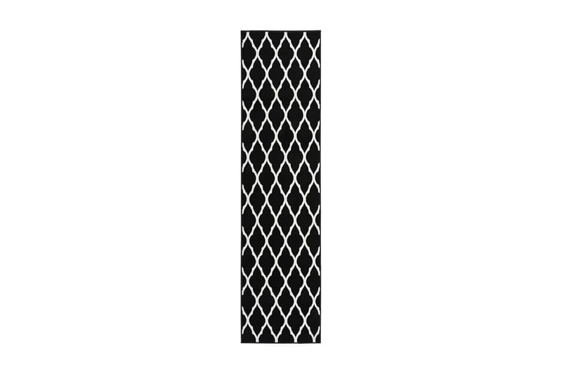 Gångmatta svart och vit BCF 100x500 cm