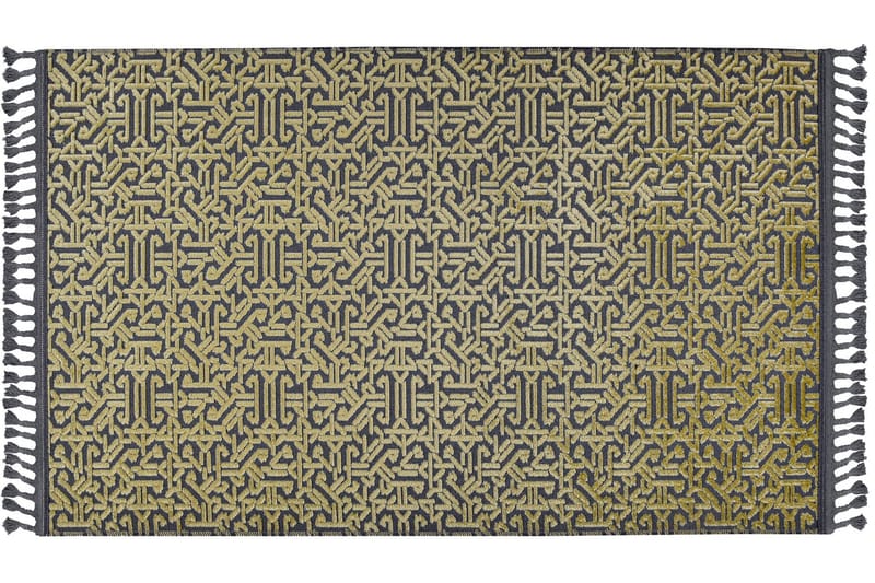 Nepali Gångmatta 120x200 cm Rektangulär Gul/Grå - Textilier & mattor - Mattor - Modern matta - Gångmattor
