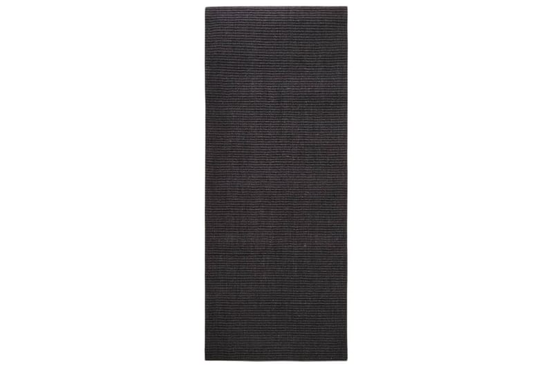 Matta naturlig sisal 100x250 cm svart