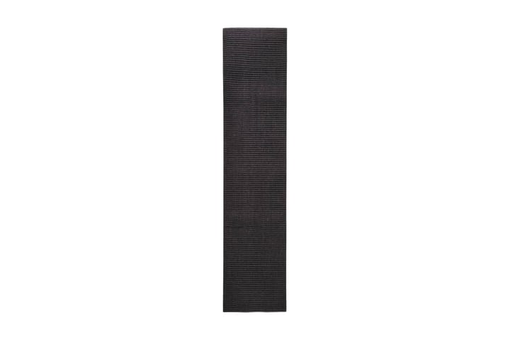 Matta naturlig sisal 66x300 cm svart