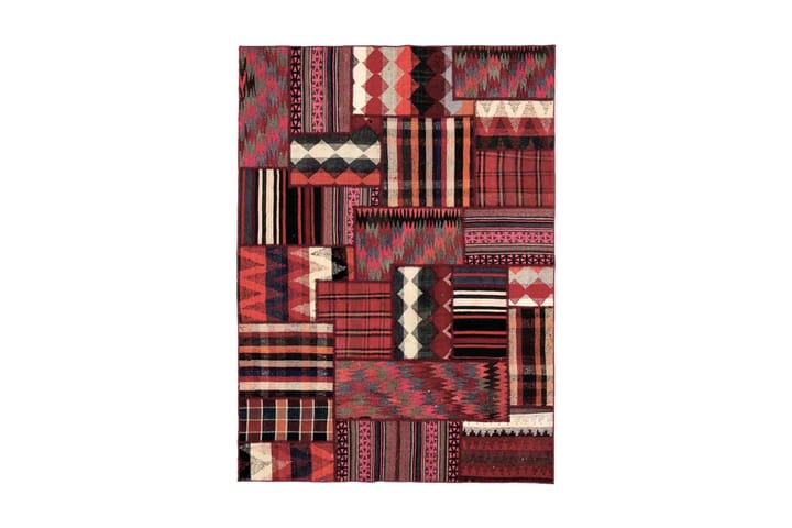 Handknuten Persisk Patchwork Ullmatta 143x203 cm Garn Flerfä - Textilier & mattor - Mattor - Modern matta - Patchwork mattor