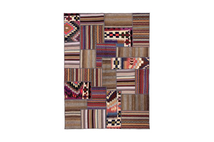 Handknuten Persisk Patchwork Ullmatta 146x203 cm Garn Flerfä - Textilier & mattor - Mattor - Modern matta - Patchwork mattor