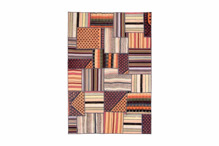 Handknuten Persisk Patchwork Ullmatta 159x232 cm Garn Flerfä - Textilier & mattor - Mattor - Modern matta - Patchwork mattor