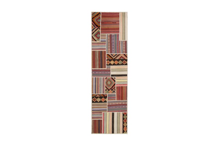 Handknuten Persisk Patchwork Ullmatta 71x253 cm Garn Flerfär - Textilier & mattor - Mattor - Modern matta - Patchwork mattor