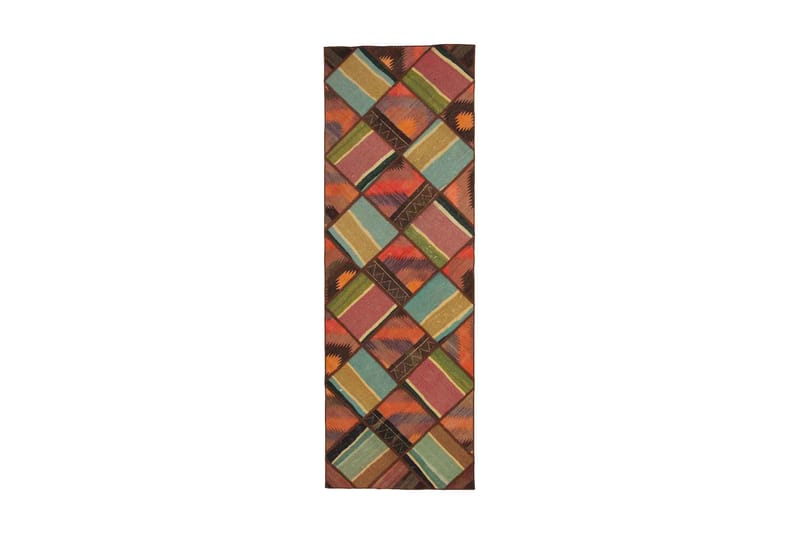 Handknuten Persisk Patchwork Ullmatta 83x250 cm Garn Flerfär - Textilier & mattor - Mattor - Modern matta - Patchwork mattor