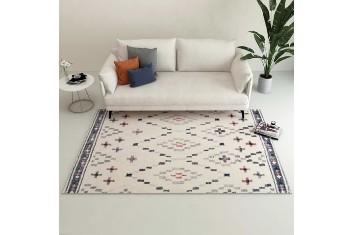 Matta flerfärgad 80x150 cm polyester - Flerfärgad - Textilier & mattor - Mattor - Modern matta - Ryamattor