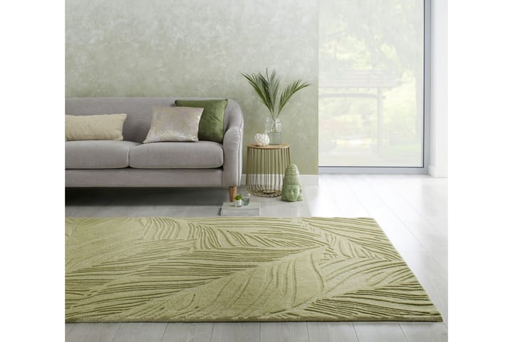 SOLACE LINO LEAF Ullmatta 120x170 cm Gröngrå - Flair Rugs - Textilier & mattor - Mattor - Modern matta - Ullmattor