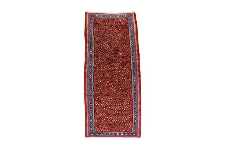 Handknuten Persisk Matta 100x226 cm Kelim Röd/Blå - Textilier & mattor - Mattor - Orientaliska mattor - Kelimmattor