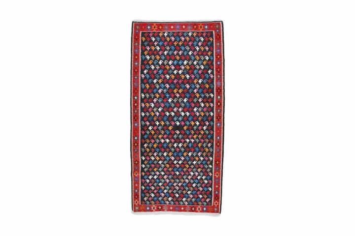 Handknuten Persisk Matta 132x276 cm Kelim Mörkblå/Röd - Textilier & mattor - Mattor - Orientaliska mattor - Kelimmattor