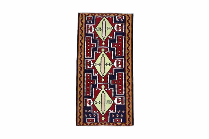 Handknuten Persisk Matta Varni 100x200 cm Kelim Röd/Brun - Textilier & mattor - Mattor - Orientaliska mattor - Kelimmattor