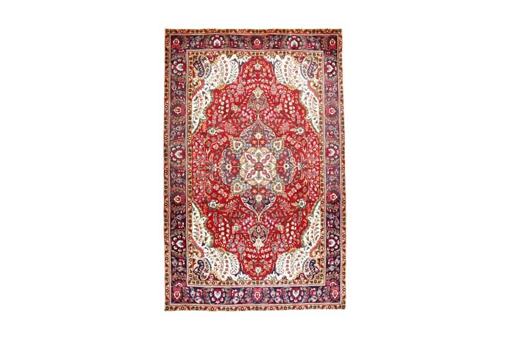 Handknuten Persisk Patinamatta 190x304 cm  Röd/Mörkblå - Textilier & mattor - Mattor - Orientaliska mattor