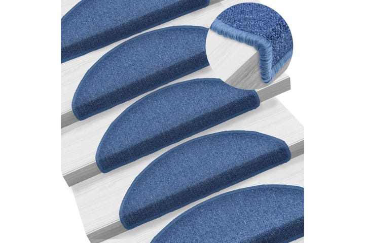 15 st Trappstegsmattor blå 65x24x4 cm - Blå - Textilier & mattor - Mattor - Specialmatta - Trappstegsmattor