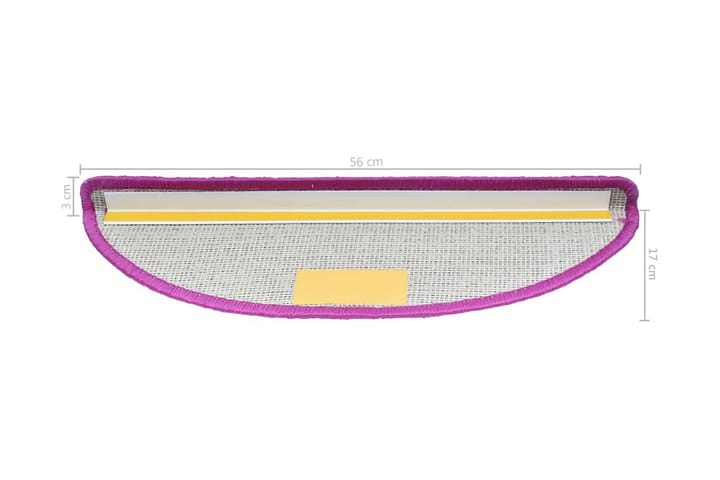 Trappstegsmattor 10 st 56x20 cm violett - Lila - Textilier & mattor - Mattor - Specialmatta - Trappstegsmattor