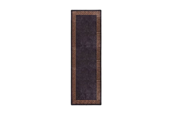 Matta tvättbar 80x300 cm svart och guld halkfri - Flerfärgad - Textilier & mattor - Mattor - Utomhusmattor - Plastmattor