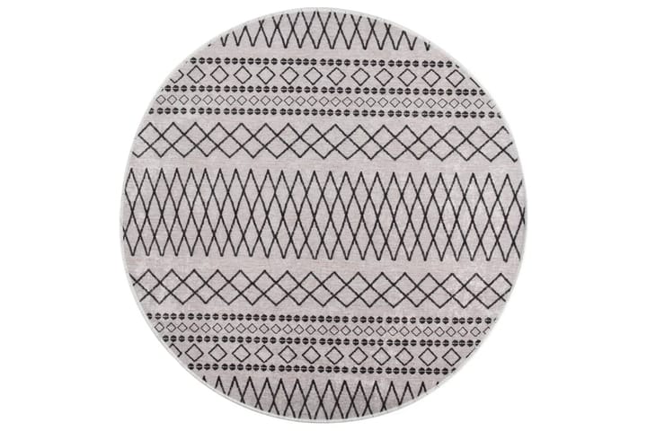 Matta tvättbar Ï†120 cm svart och vit halkfri - Flerfärgad - Textilier & mattor - Mattor - Utomhusmattor - Plastmattor