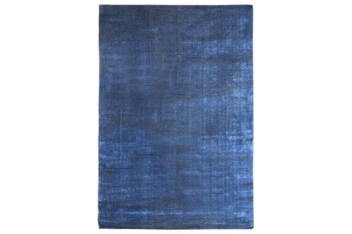 Tvättbar matta vikbar marinblå 140x200 cm polyester