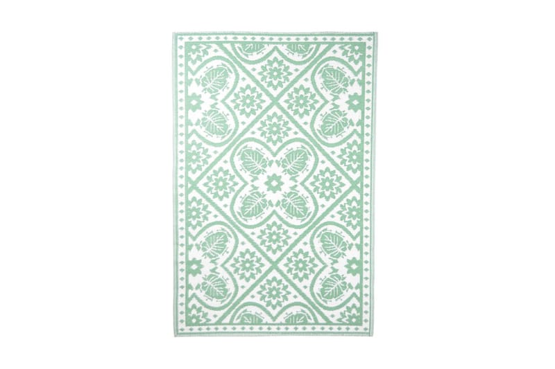 Esschert Design Utomhusmatta 182x122 cm kakel grön och vit - Grön - Utemöbler - Övrigt utemöbler - Tillbehör - Övriga trädgårdstillbehör