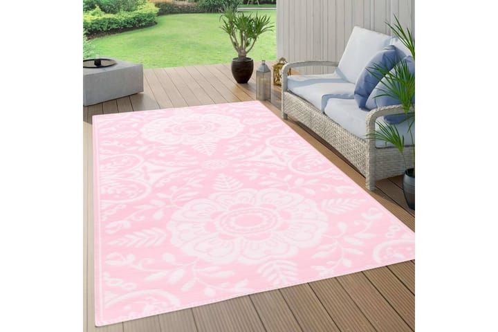 Utomhusmatta rosa 190x290 cm PP - Rosa - Textilier & mattor - Mattor - Utomhusmattor