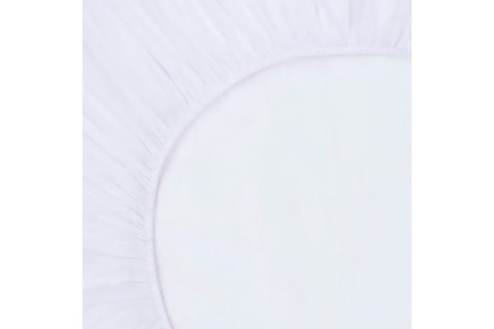 Dra-på-lakan 2 st vattentäta bomull 160x200 cm vit - Vit - Textilier & mattor - Sängkläder - Underlakan - Dra-på-lakan