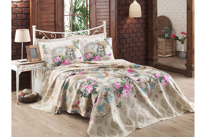 EPONJ HOME Överkast Enkelt 160x235+Lakan+Örngott Beige - Textilier & mattor - Sängkläder - Överkast