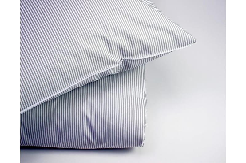 Påslakan Tryckt Rand 150x230 cm Grå/Vit - Borganäs - Textilier & mattor - Sängkläder - Påslakan