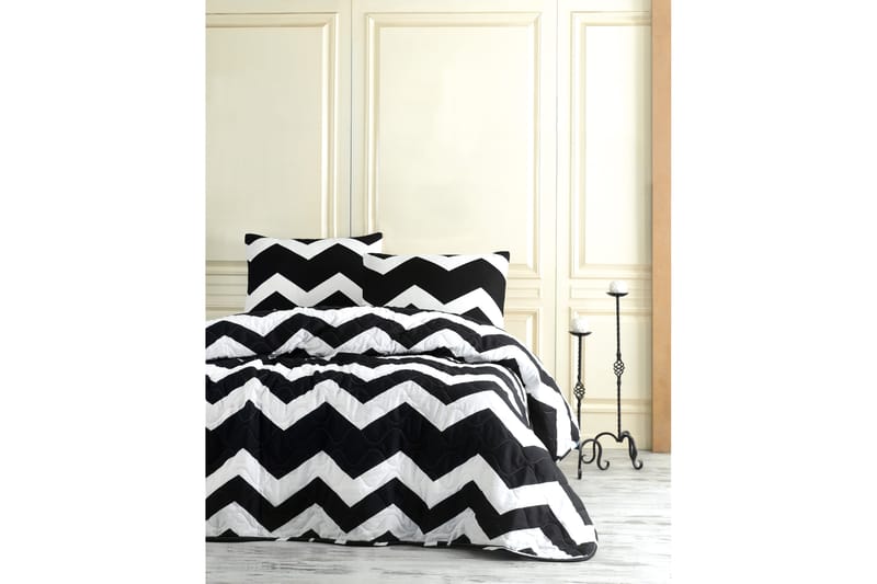 ENLORA HOME Överkast Enkelt 160x220 Quilt+Örngott Svart/Vit - Textilier & mattor - Sängkläder - Påslakan