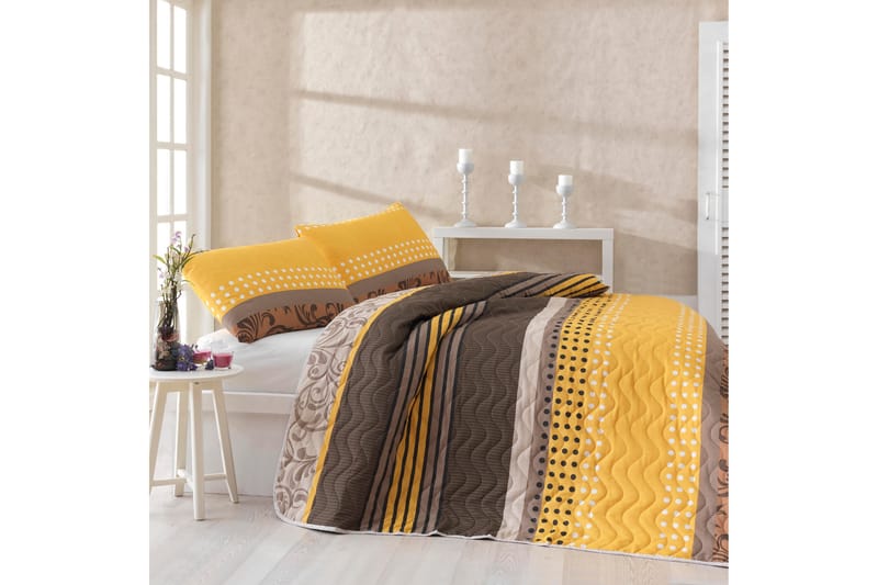 ENLORA HOME Överkast Enkelt 200x220+Örngott Gul/Multi - Textilier & mattor - Sängkläder - Påslakan