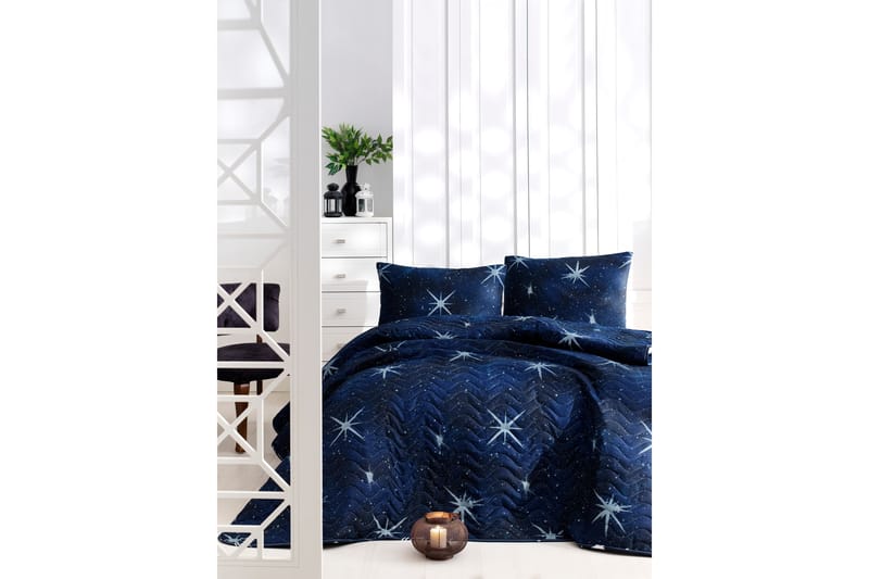 ENLORA HOME Överkast Enkelt 200x220+Örngott Mörkblå - Textilier & mattor - Sängkläder - Påslakan