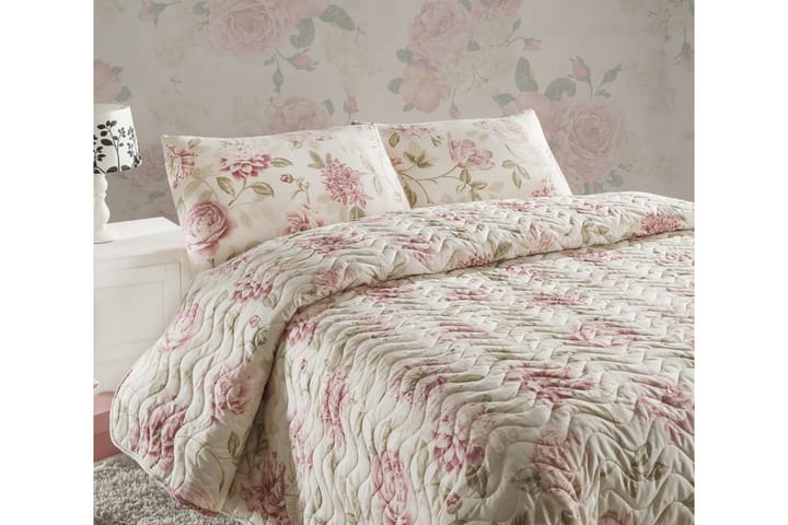 EPONJ HOME Överkast Enkelt 160x220 Quilt+Örngott Rosa/Sand - Textilier & mattor - Sängkläder - Påslakan