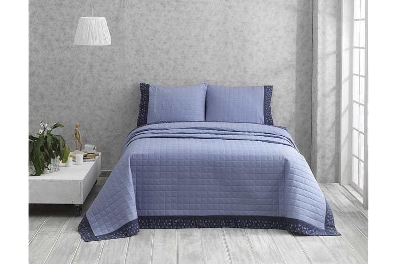 MARIE CLAIRE Överkast Dubbelt 240x250+2 Örngott Blå - Textilier & mattor - Sängkläder - Påslakan