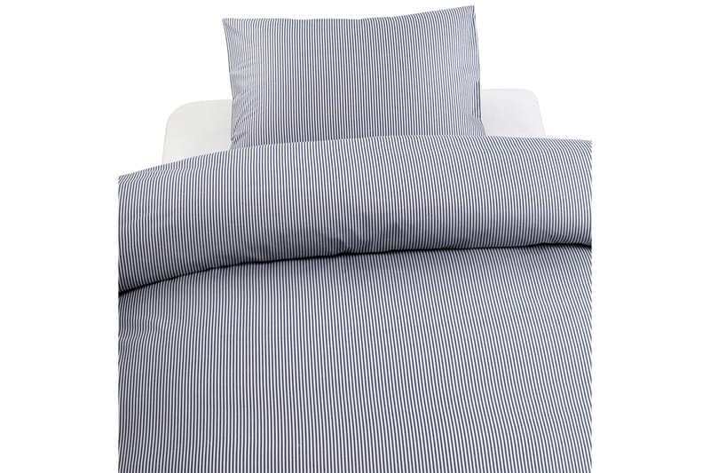 2-DELS Set Gingham Stripe Marin Bäddset Borganäs - Textilier & mattor - Sängkläder