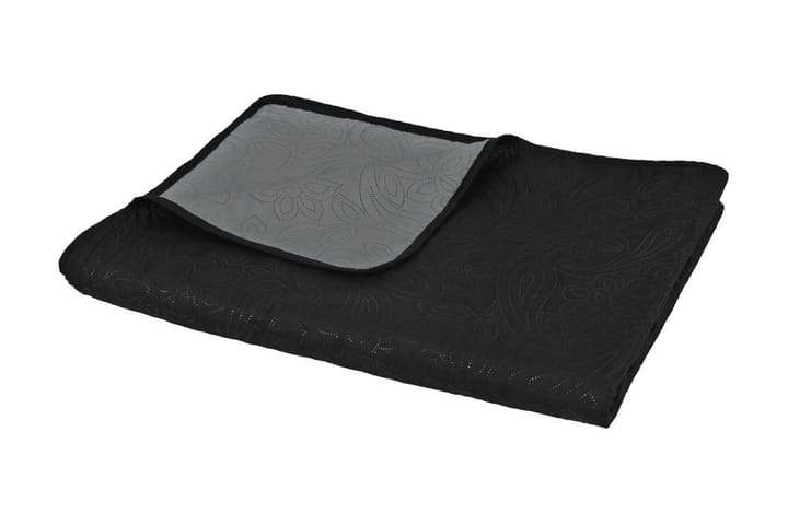 Ã–verkast dubbelsidigt 230x260 cm grå och svart - Textilier & mattor - Sängkläder
