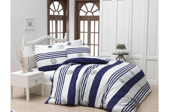 BEVERLY HILLS POLO CLUB Bäddset Enkelt 3-dels Ranforce Blå - Textilier & mattor - Sängkläder