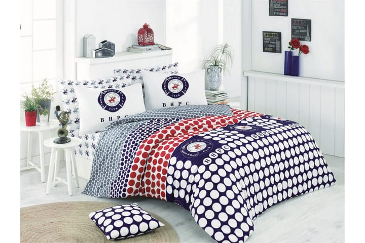BEVERLY HILLS POLO CLUB Bäddset Enkelt 3-dels Ranforce Vit - Textilier & mattor - Sängkläder