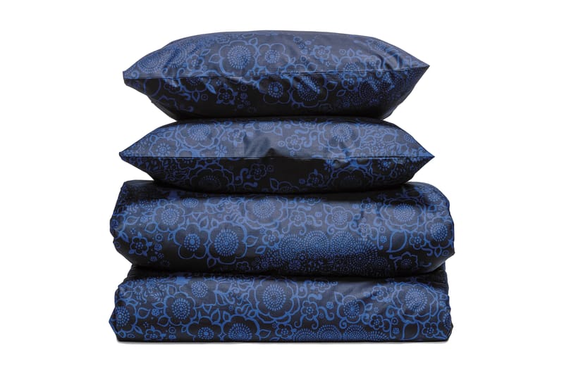 BLACKBIRD Bäddset 225x205 cm Svart/Blå - Textilier & mattor - Sängkläder