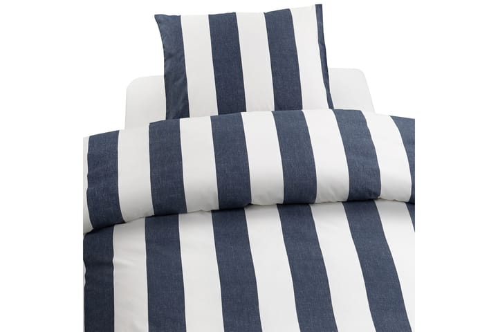BORGANÄS Block Bäddset 2-dels Blå - Textilier & mattor - Sängkläder