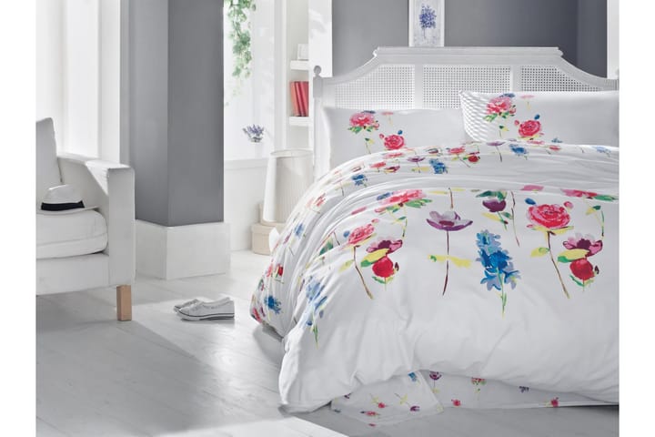 COTTON BOX Bäddset Enkelt 3-dels Ranforce Vit/Multi - Textilier & mattor - Sängkläder - Bäddset & påslakanset