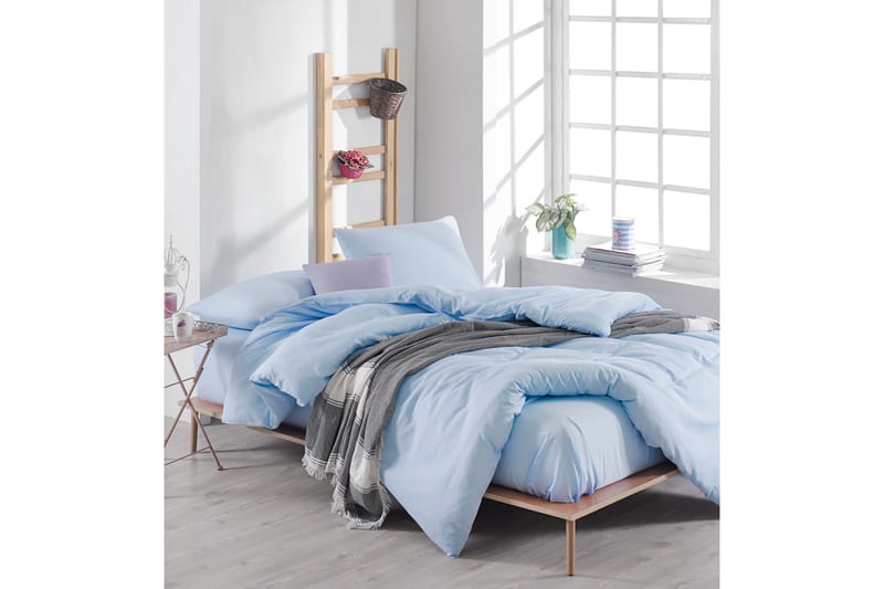 ENLORA HOME Bäddset Dubbelt 4-dels Ljusblå - Textilier & mattor - Sängkläder