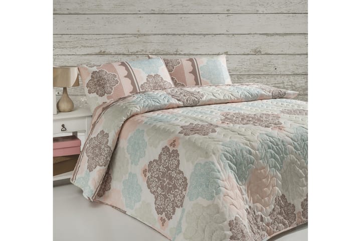 EPONJ HOME Överkast Dubbelt 200x220 Quilt+2 Örngott Beige - Textilier & mattor - Sängkläder