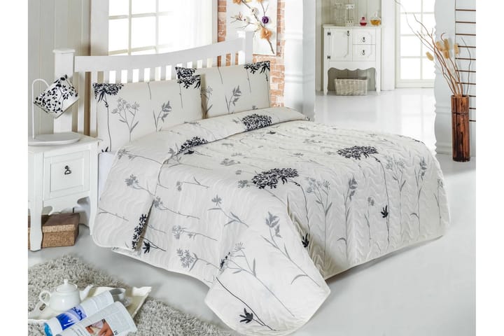 EPONJ HOME Överkast Dubbelt 200x220 Quilt+2 Örngott Grå/Beig - Textilier & mattor - Sängkläder
