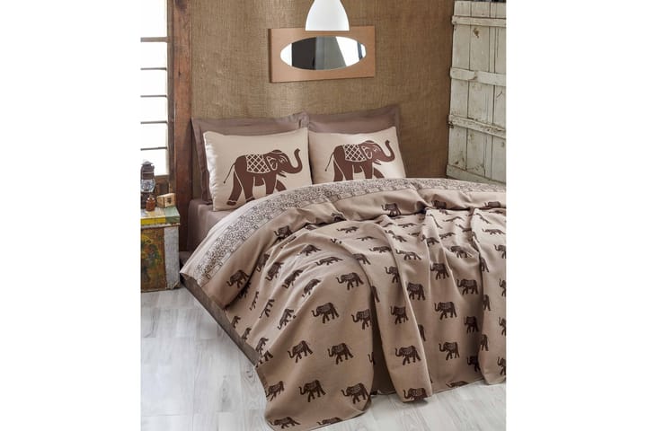 EPONJ HOME Överkast Enkelt 160x235 Brun - Textilier & mattor - Sängkläder