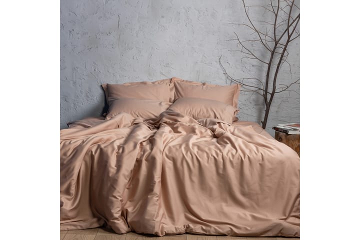 HÄLSA Bäddset 4-Dels 160x220/50x70 cm Persika - Hälsa/Cotton Comfort Collection - Textilier & mattor - Sängkläder